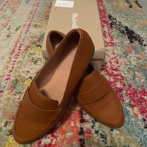Madewell leather penny loafers in English saddle